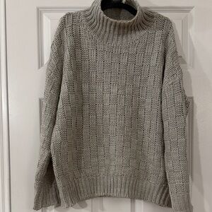 Womens grey turtleneck sweater,  size S/M